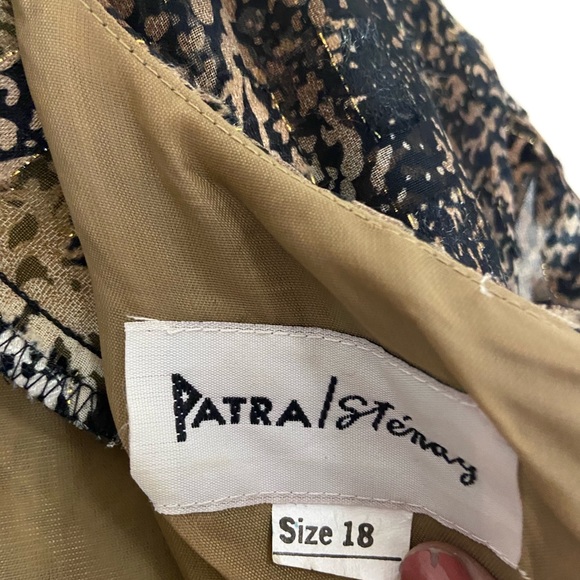 Vintage Stenay Animal Print Midi Dress Size 18 - Picture 6 of 7